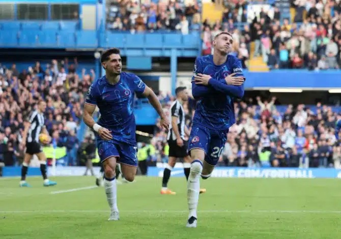 EPL: Palmer stars as Chelsea beat Newcastle 2-1 at Stamford Bridge