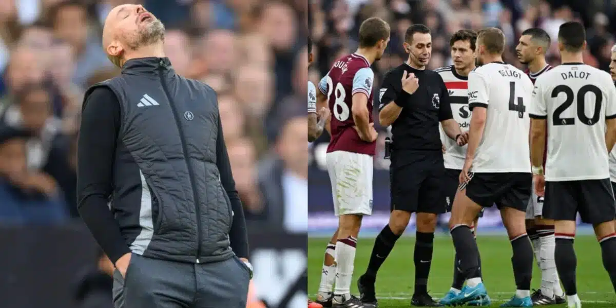 EPL: Controversial penalty seals West Ham's 2-1 win over Man United, piling pressure on Ten Hag