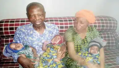 Retired teacher cries for help as wife welcomes triplets after 24 years