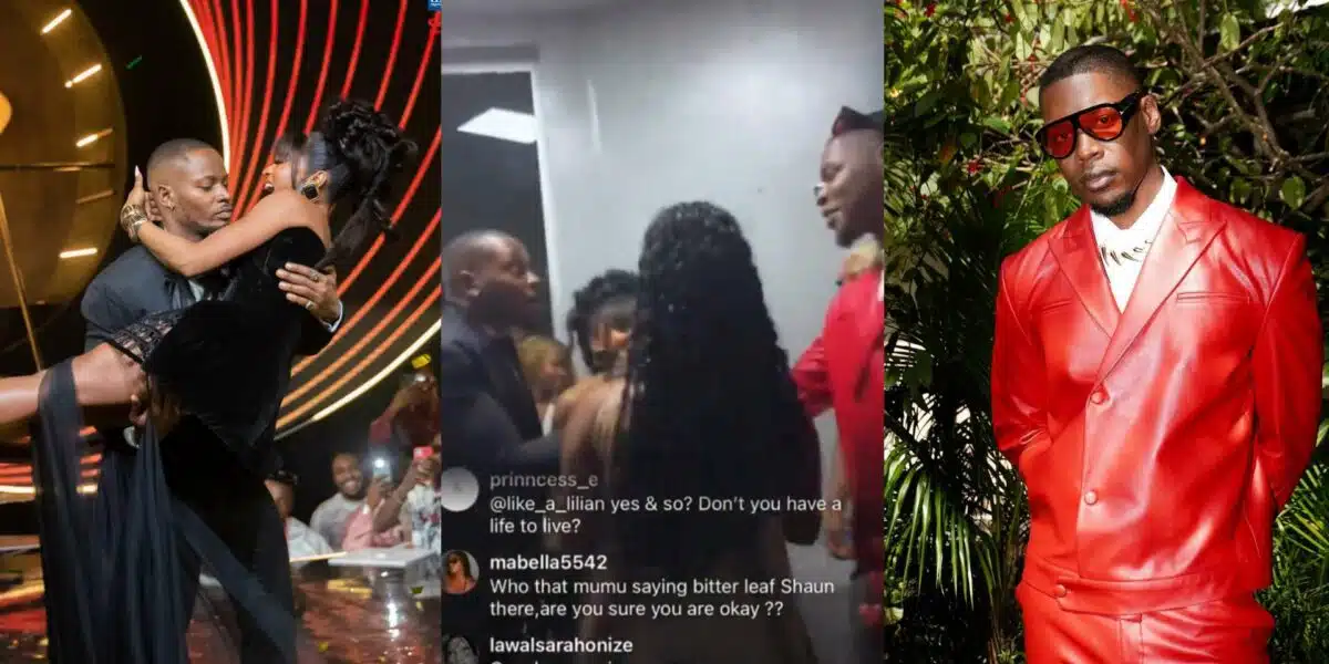 Moment Shaun congratulates Kellyrae backstage after saying he doesn't do much in Biggie's house