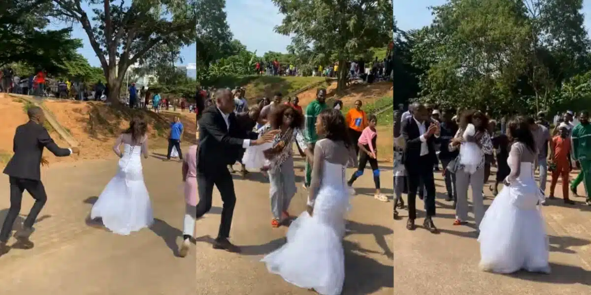 Drama as bride throws away ring after waiting for groom for 4 hours