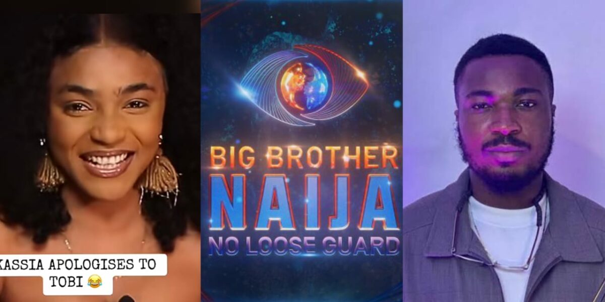 BBNaija: "Am sorry, it's just a game" - Kassia issues apology to Toby Forge for leading him on