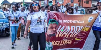 BBNaija: Kellyrae's fans stage massive rally in Warri to secure ₦100m Season 9 win