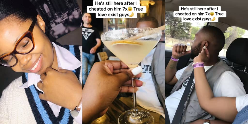 Lady thanks boyfriend for loyalty despite cheating on him 7 times, says 'true love exists'