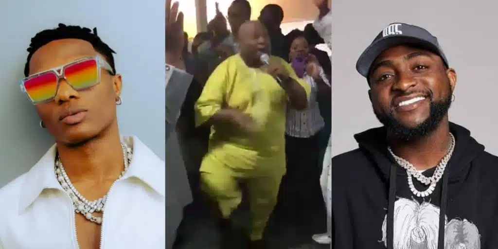 Wizkid disgraces Davido's uncle, Governor Ademola Adeleke, for dancing in public