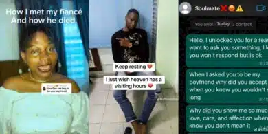 Lady sends goodbye message to late boyfriend 6 years after his passing