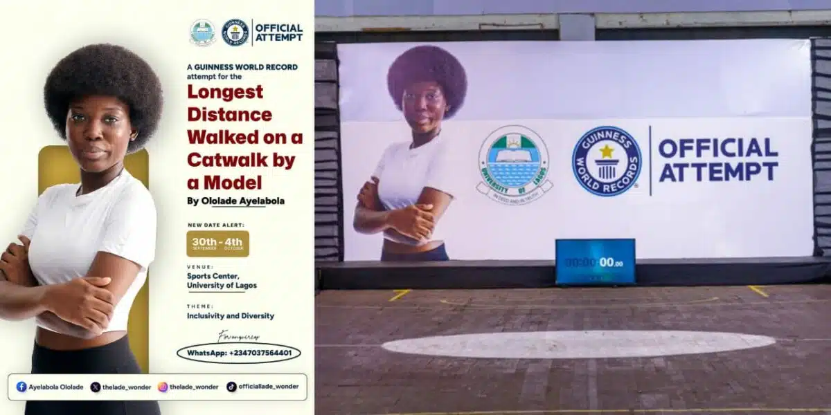 Nigerian model aims to break 41-year-old catwalk Guinness World Record with 96-hour attempt