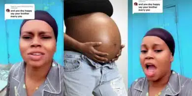 Social media erupts as lady announces pregnancy with her elder brother ahead of wedding