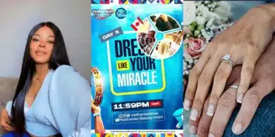 Lady celebrates marriage a year after praying in a wedding dress at Hallelujah Challenge