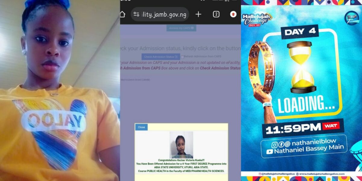 Lady secures university admission after 6-year wait, credits hallelujah challenge