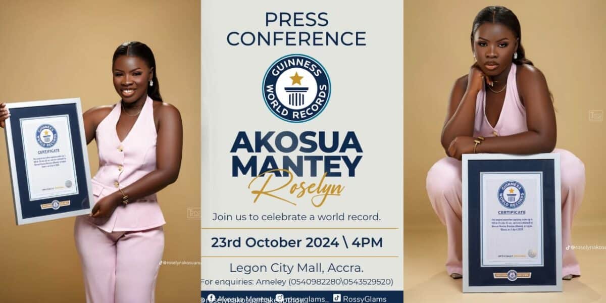 Ghanaian lady sets Guinness World Record with 103-hour makeup marathon