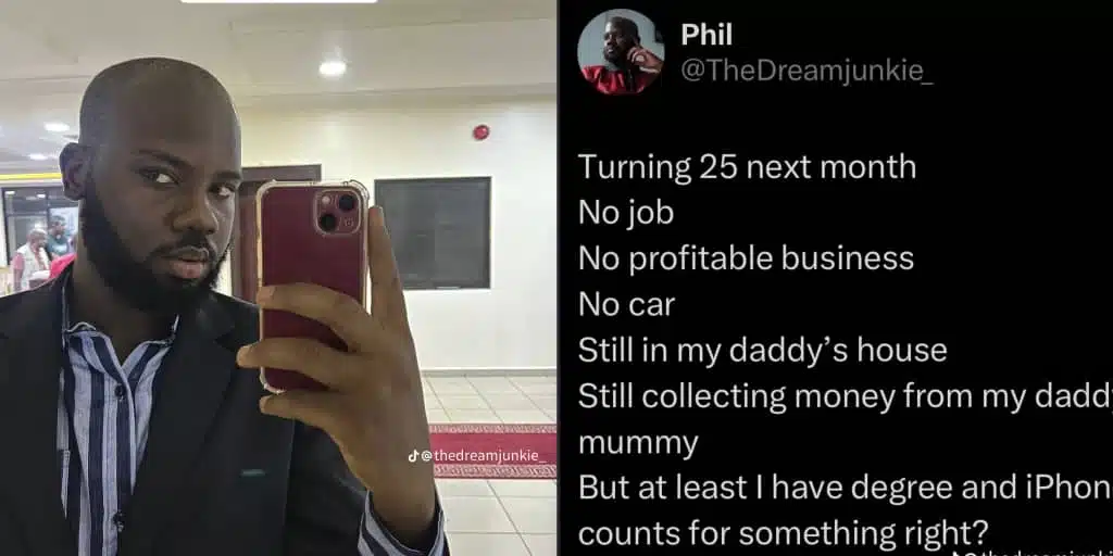 25-year-old man, jobless and living with parents, brags about iPhone 13 as achievements