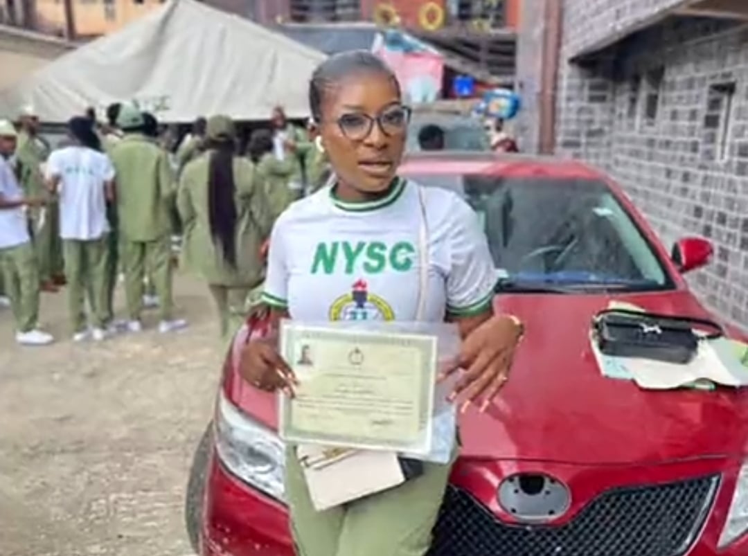 NYSC graduate celebrates parents, a food vendor and tailor, for sponsoring her education