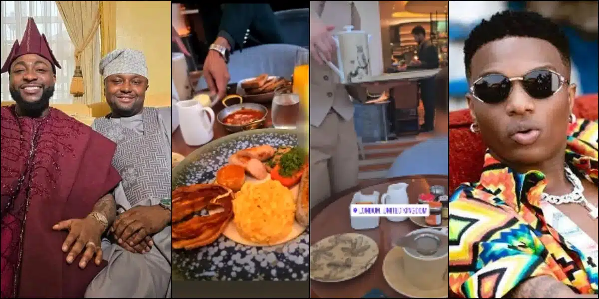 Israel DMW enjoys lavish breakfast amid online rants from Wizkid