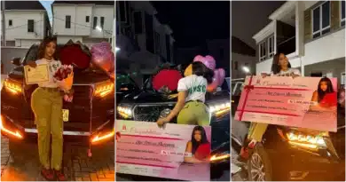 Fine girl privilege gets corper new car, N5m on P.O.P. day