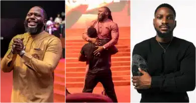 Tobi Bakre blasted for lifting Pastor Jimmy Odukoya on church altar