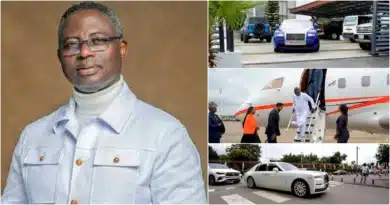 Outrage as COZA brags about pastor Ashimolowo's arrival in 3 Rolls Royce, private jet