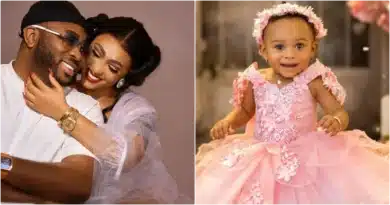 Olakunle Churchill and wife, Rosy unveil daughter's face on first birthday