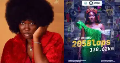 UNILAG student breaks world record for longest catwalk