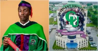 Covenant University student bags overall best with 4.99 CGPA