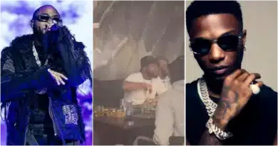 Moment Wizkid meets Davido at club, snub each other, walks out