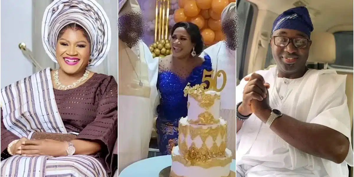 Funsho Adeoti snubs husband, praises others amid 50th birthday drama