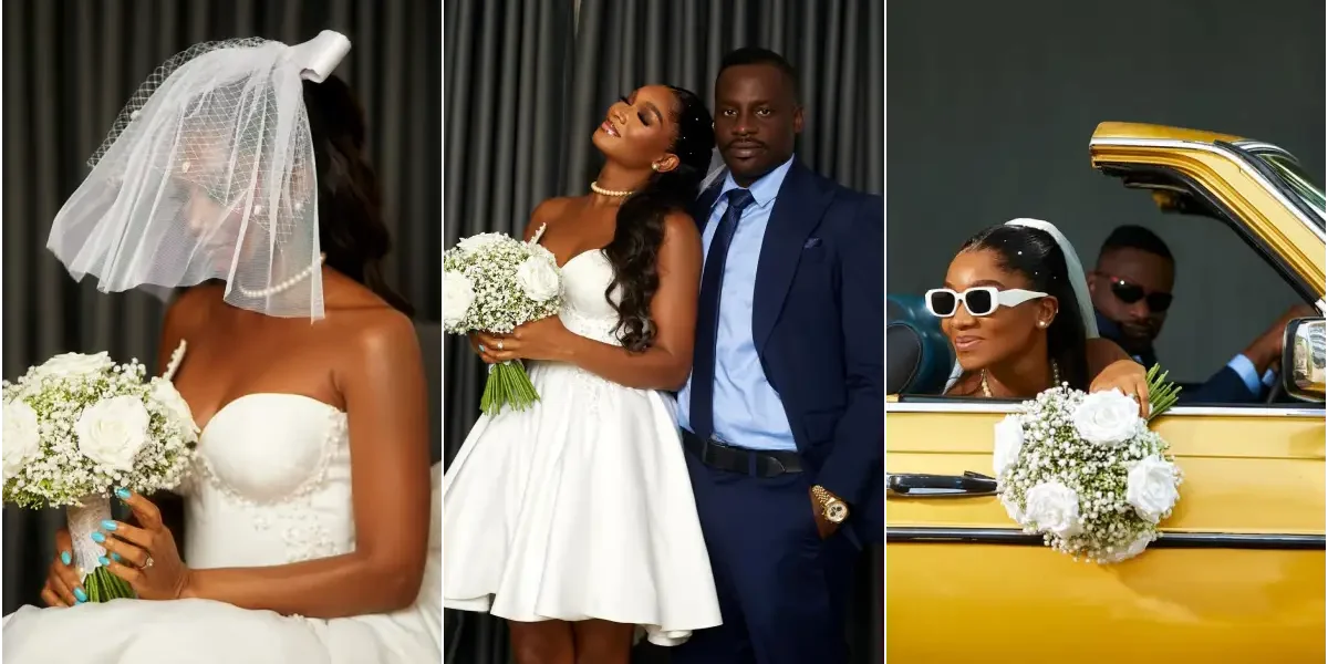 Wofai Fada confirms legal marriage to Taiwo Cole, rolls out photos