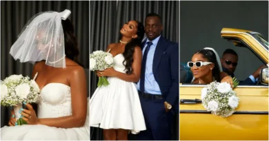 Wofai Fada confirms legal marriage to Taiwo Cole, rolls out photos