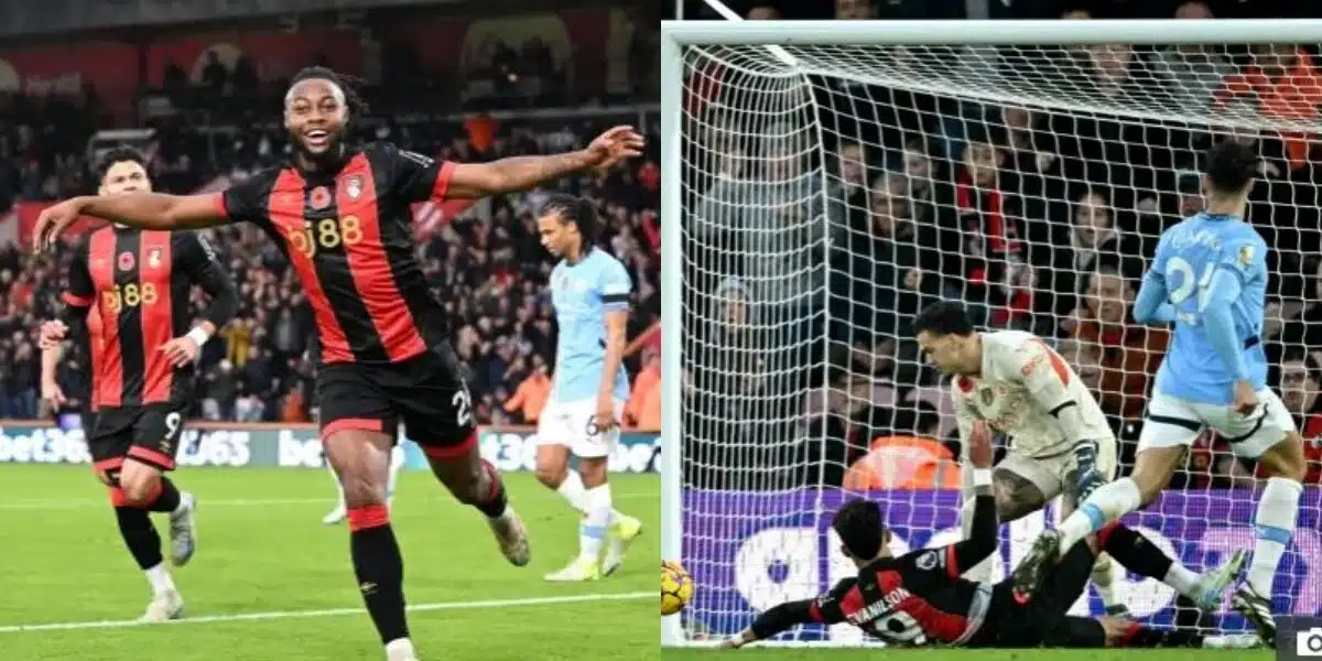 EPL: Bournemouth stun Manchester City with 2-1 win, denting City’s title hopes