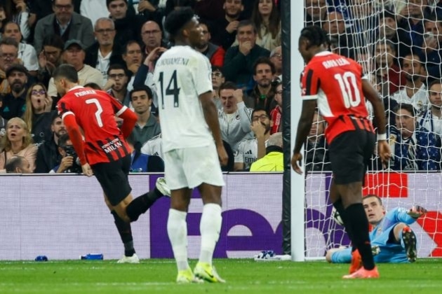 Leao, Reijnders shine as Milan stun Real Madrid 3-1 in Champions League