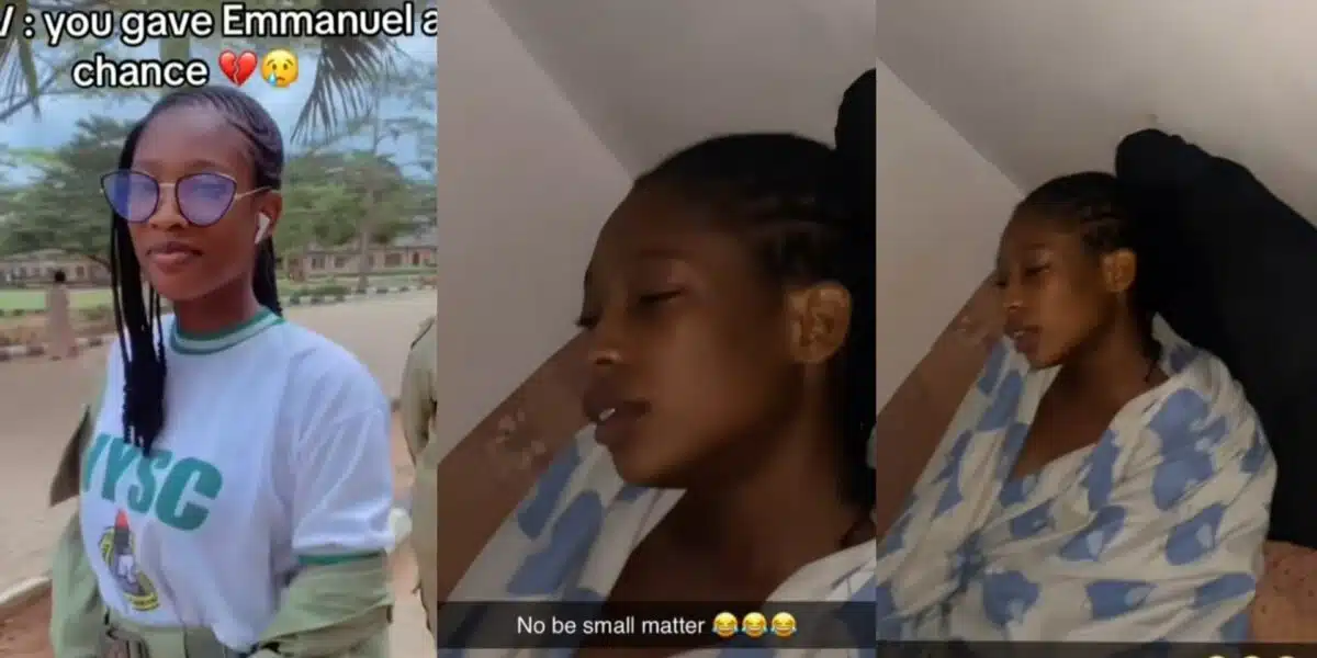 Corper breaks down in tears as boyfriend dumps her