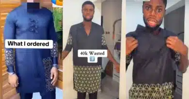 Man rants as he shows off clothes his tailor made versus design he gave to tailor