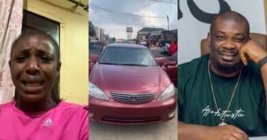 Lady shed tears of joy as Don Jazzy gifted her the sum of N5M to buy a car to take care of her children's school runs.