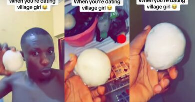 Man berates girlfriend for storing wraps of fufu inside freezer