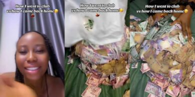 Lady flaunts cash picked up at nightclub in viral video, invites others to join