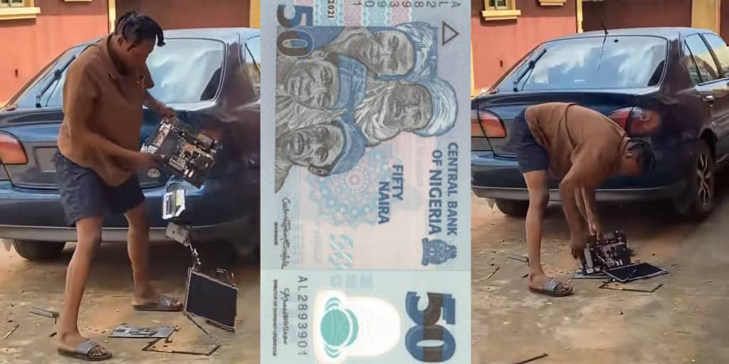 Yahoo boy breaks laptop in anger after years of hustle without earning ₦50