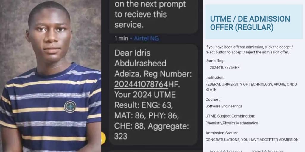 Bricklayer’s son with high JAMB score secures sponsorship to study software engineering