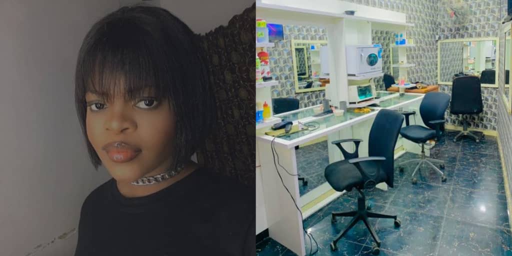 Lady quits banking job to start hairstyling, lashes, brows, and barbing business