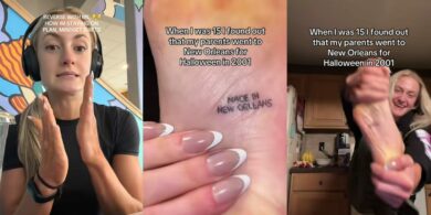 Parents tattoo 'made in new orleans' on daughter's foot to commemorate her conception in the city 