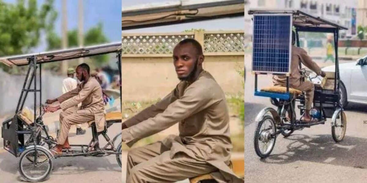 Young man from Kano builds solar-powered tricycle