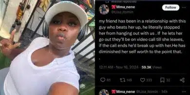 Lady reveals friend’s abusive boyfriend hits her 20 times daily, enforces video surveillance