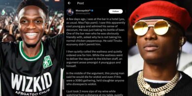 Man shares bar encounter with fan ready to die for Wizkid, kill anyone in 30BG who disrespects him