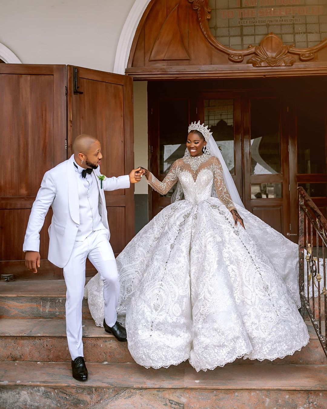 Charles Okocha pledges undying love to wife as he shares wedding photos