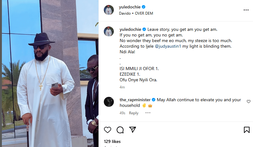 My trolls beef me so much because of my steeze - Yul Edochie