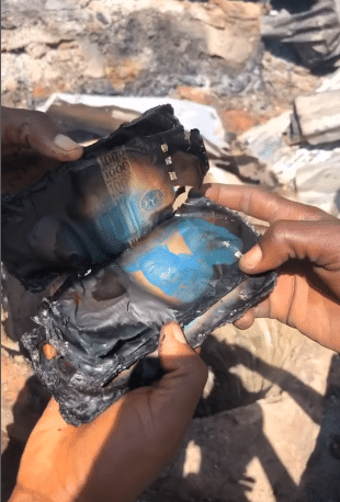 Man bursts into tears after his savings were burnt in fire accident