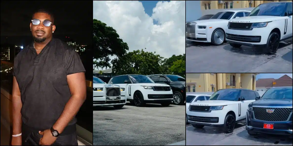 Don Jazzy splashes millions on 3 new luxurious cars at once