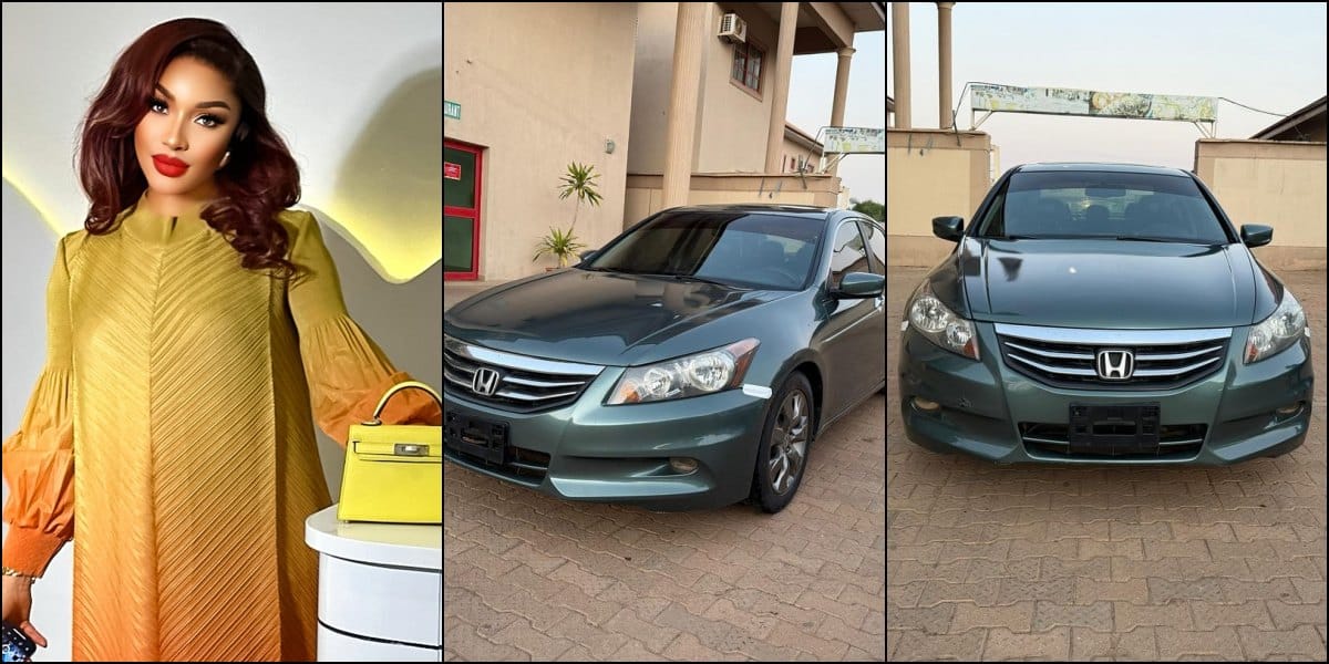 Tonto Dikeh gifts loyal fan a brand new car