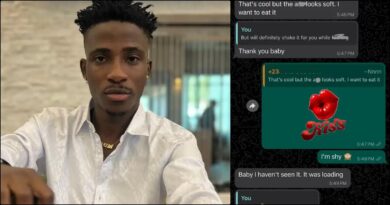 Alesh Sanni slams fan who accused him of soliciting 'private photos', leaks chat