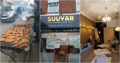 Man celebrates growth, moves roadside 'suya' to big shop in UK