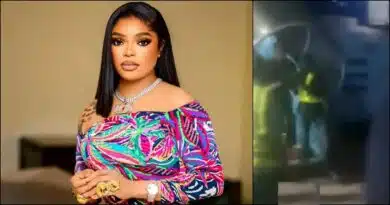 Moment Bobrisky was dragged off London-bound aircraft